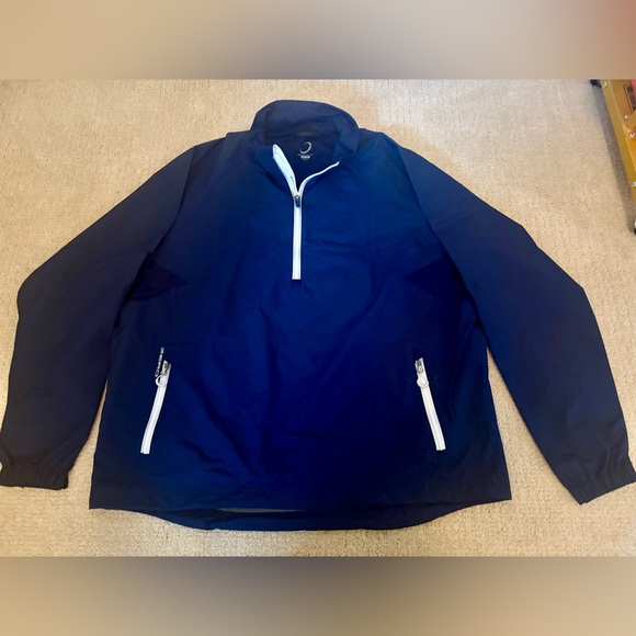 Men's Navy Blue Golf Jacket - Picture 1 of 6